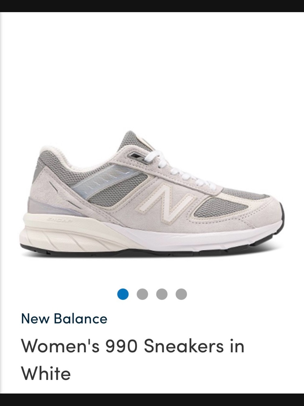 New Balance Women's Sneakers in Light Gray and White